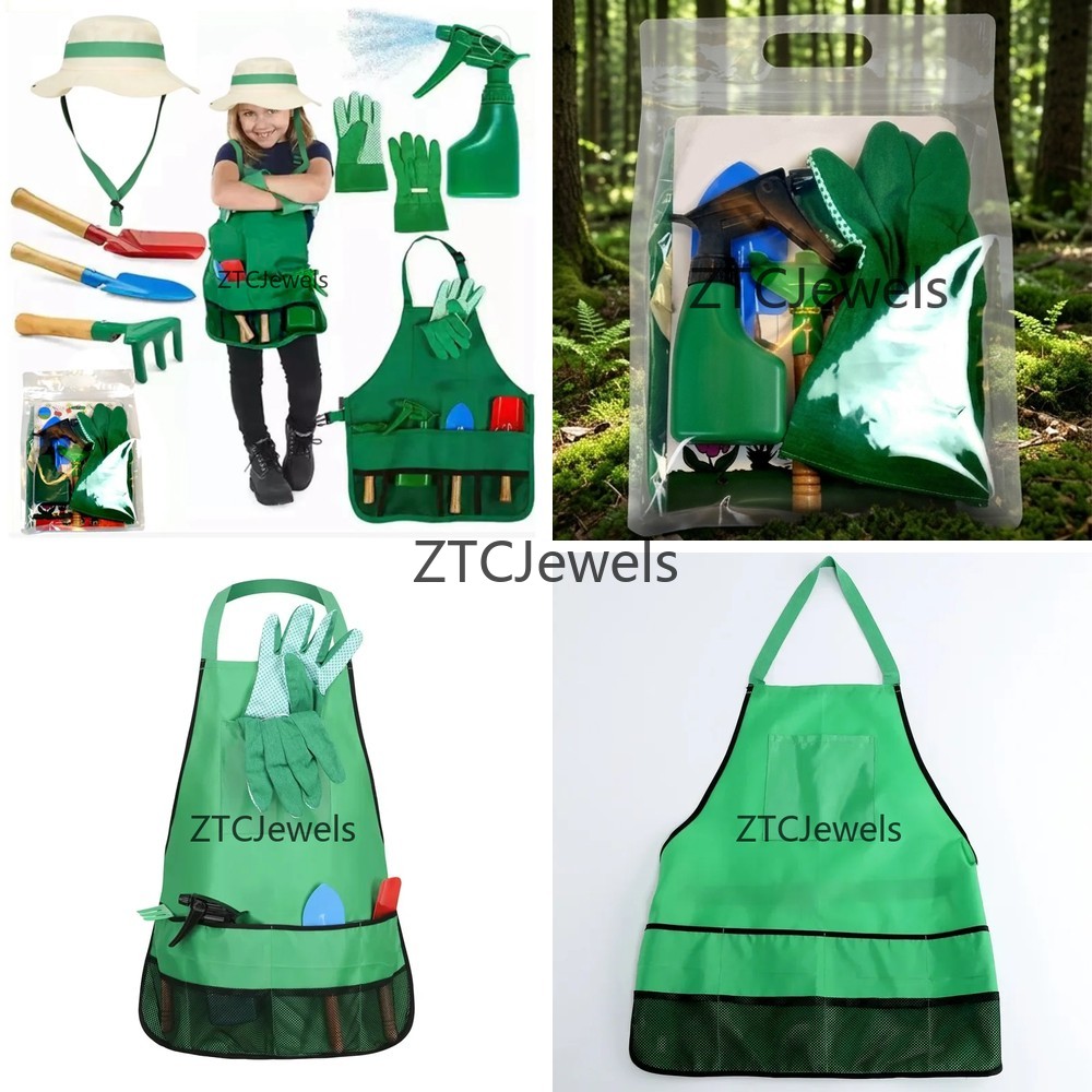 Gardening Tool - Tuinschort voor kinderen, gereedschapset met handschoenen,