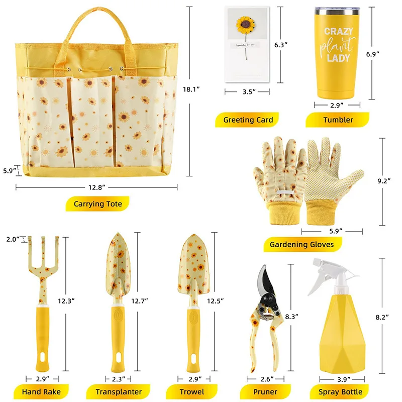 Gardening Tools Gift Set - Duurzame tuingereedschapset Dames Schattig tuinieren cadeau