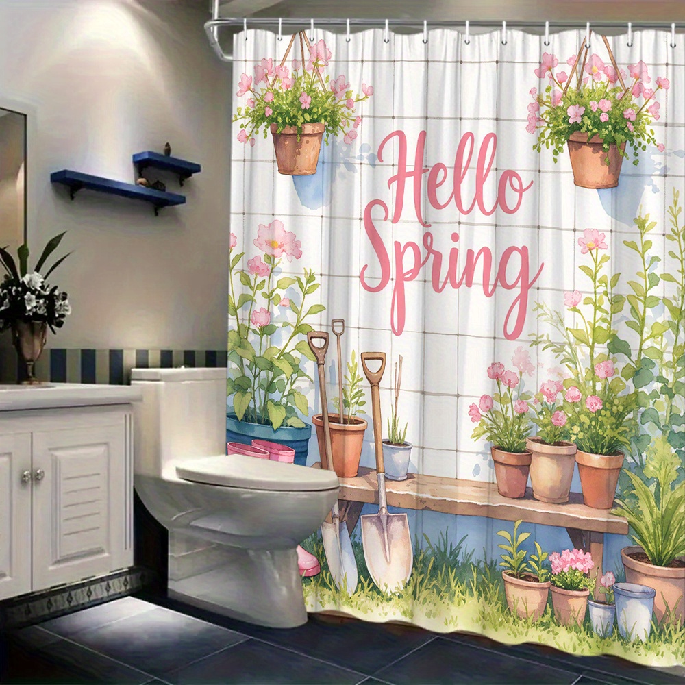 Gardening Tools Pink - Aquarel Hallo Lente Tuingereedschap Roze Bloem