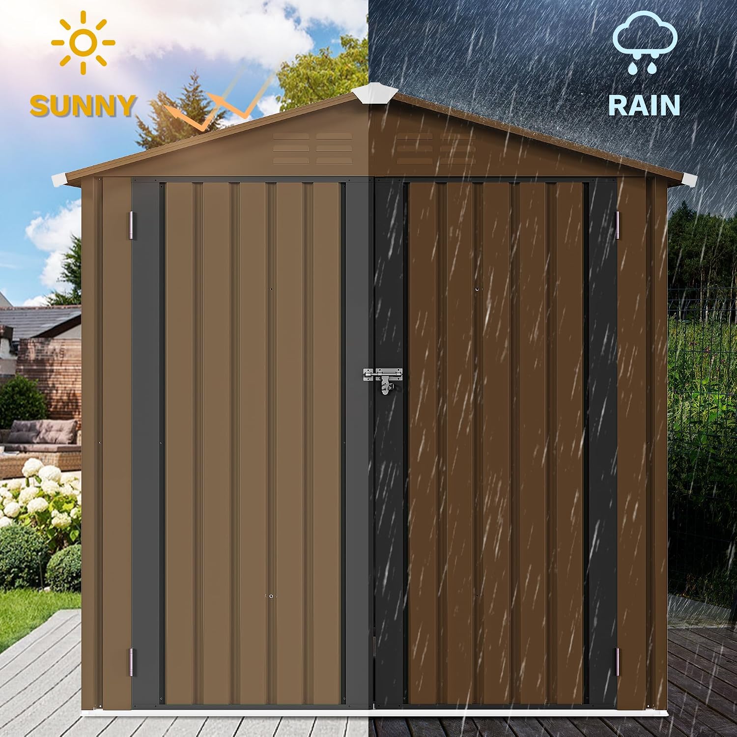 6x4ft Metalen Buitenberging, W - Gardening Tool recensie en prijs