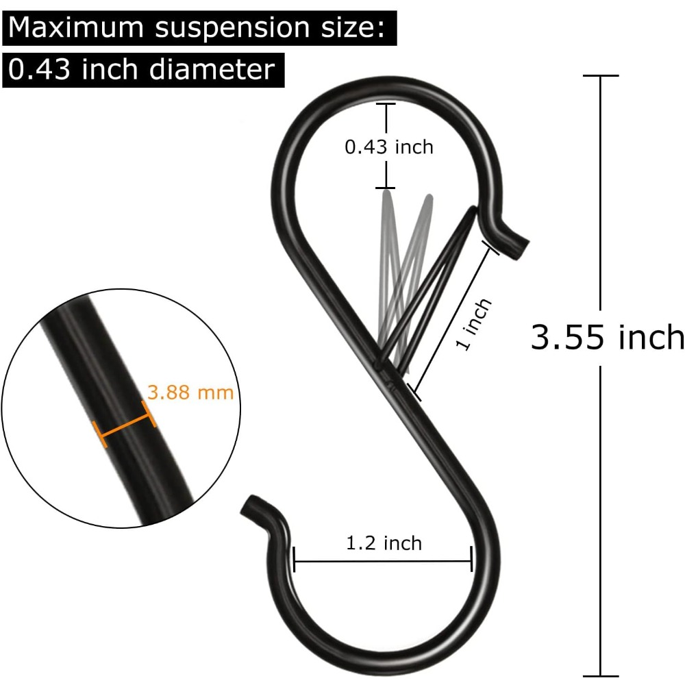 3,5 inch zware S-haken met vei - Outdoor Planting Bag recensie en prijs