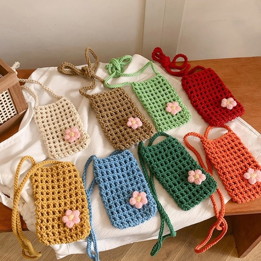 Leuke bloem weven crossbody ta - Outdoor Planting Bag recensie en prijs