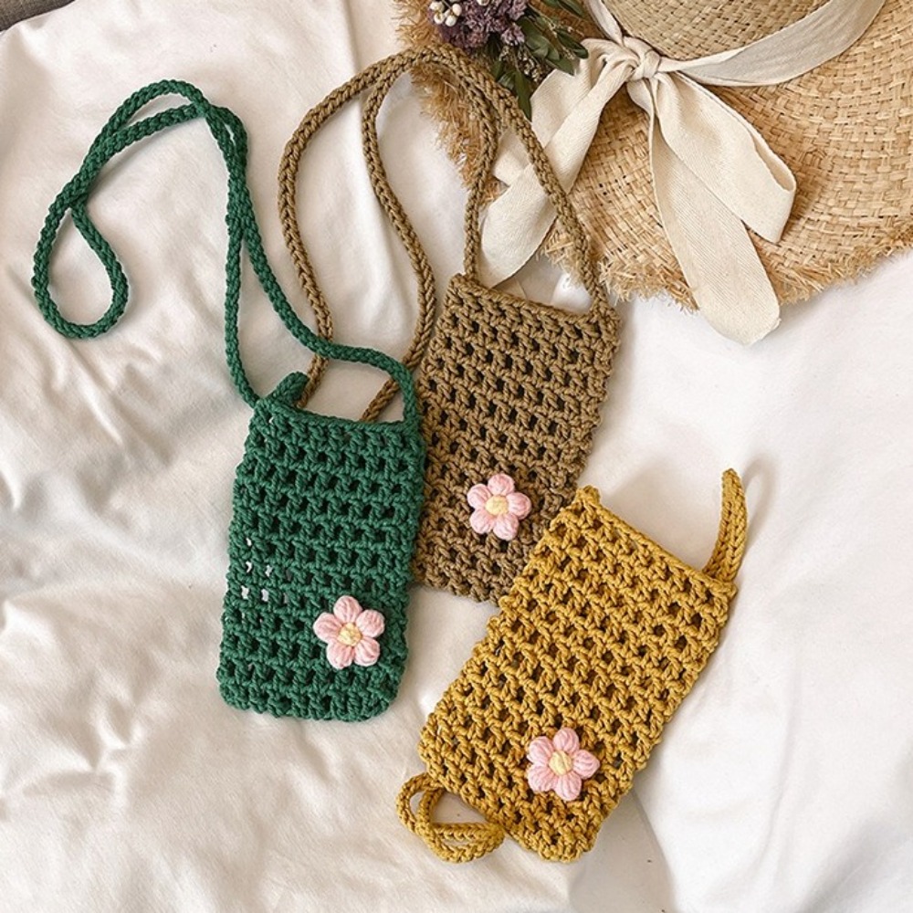 Leuke bloem weven crossbody ta - Outdoor Planting Bag recensie en prijs