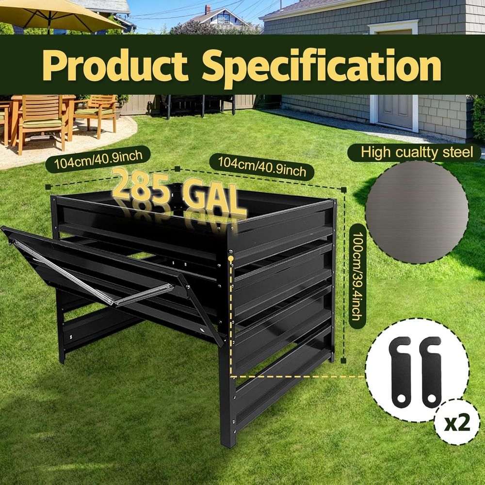 Compostbak buiten - 285 gallon - Compost Bin recensie en prijs