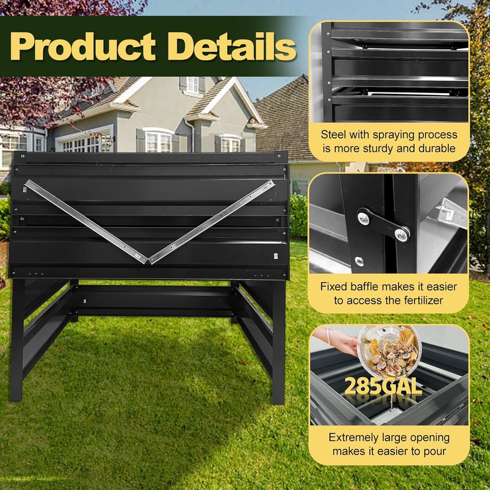 Compostbak buiten - 285 gallon - Compost Bin recensie en prijs